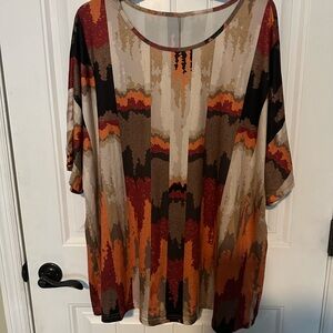 SHEIN Multicolor Abstract Tunic Top